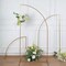 6 ft Gold Half Moon Metal Floral Display Frame Arch Backdrop Stand Party Events